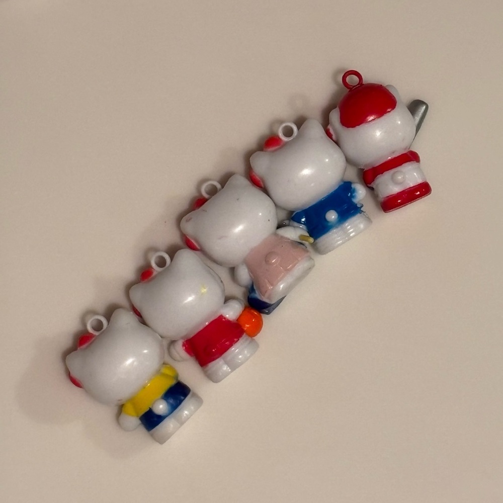 Vintage Hello Kitty Sports Mini Charm Lot Sanrio Tennis Baseball Basketball 1” - Picture 3 of 5